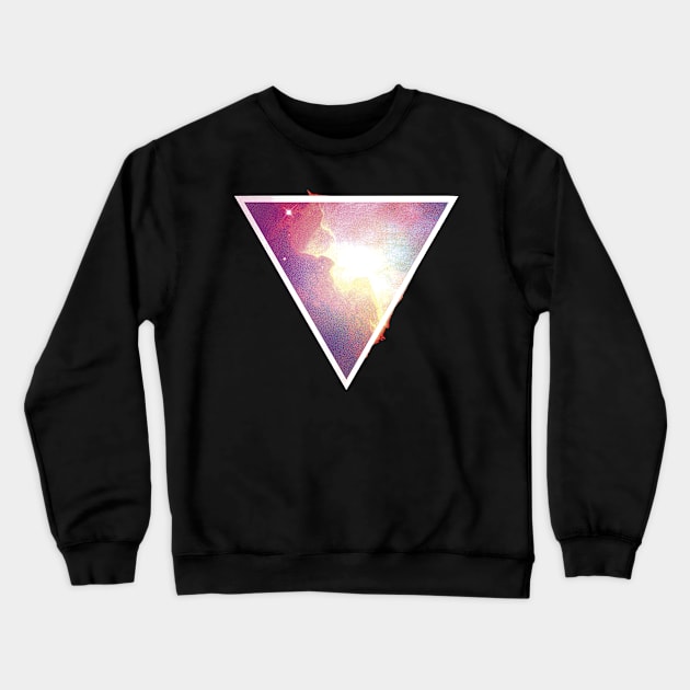 Nebula Triangle Crewneck Sweatshirt by postlopez